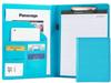 Panavage A4 PU Leather with Pen Business Card and Notepad Clipboard, Bifold, Holder, Pockets, Holder, (Light Blue)