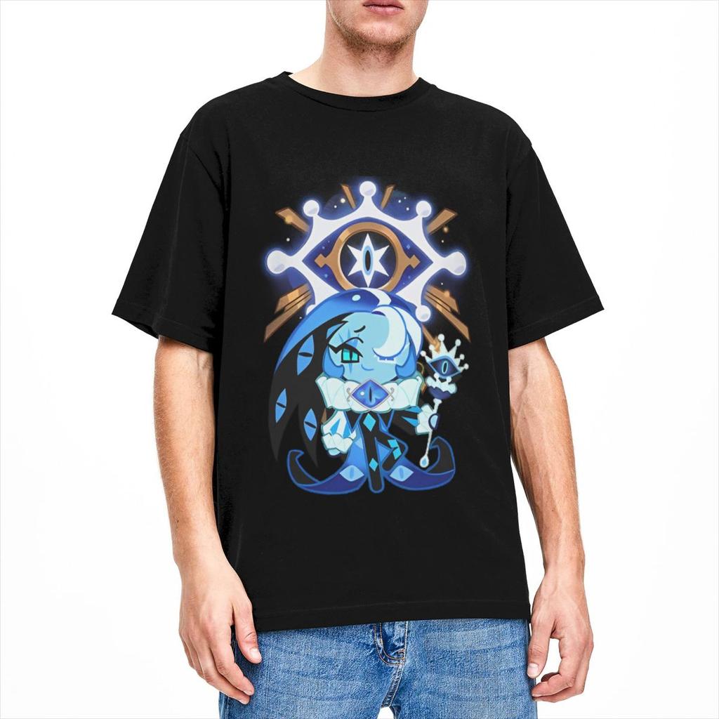 Shadow Milk Cookie Run Kingdom T Shirts Men Women 100 Cotton Leisure TShirts O Neck Cartoon Anime Tee Shirt Clothing Printed