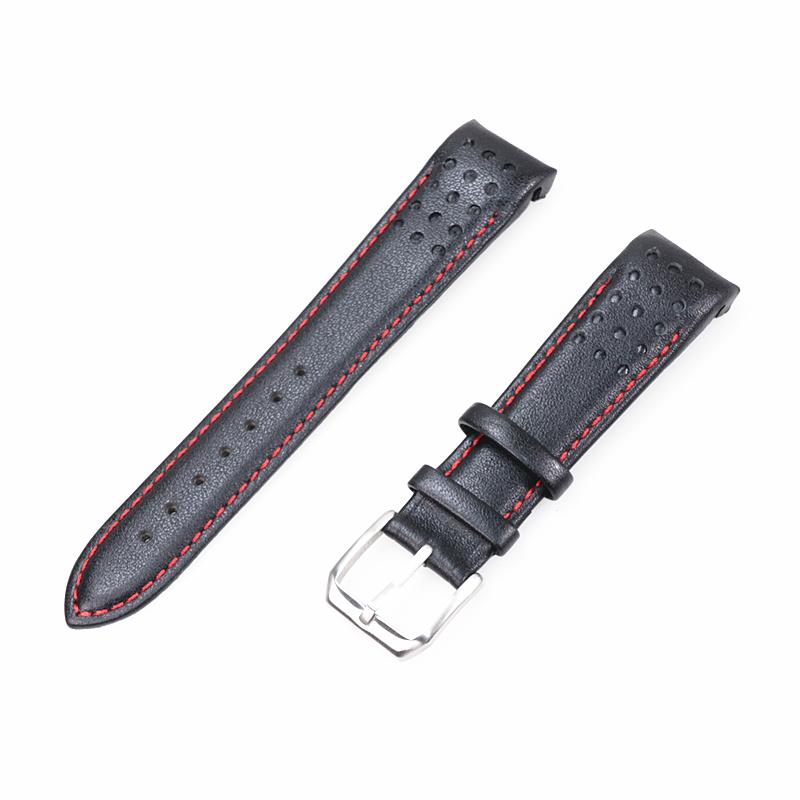 21mm Breathable Leather Watchband for Seiko Watch Strap Sportura Series Barcelona SNAE SNP SRG SUN SPC089 SSC Curved Bracelet