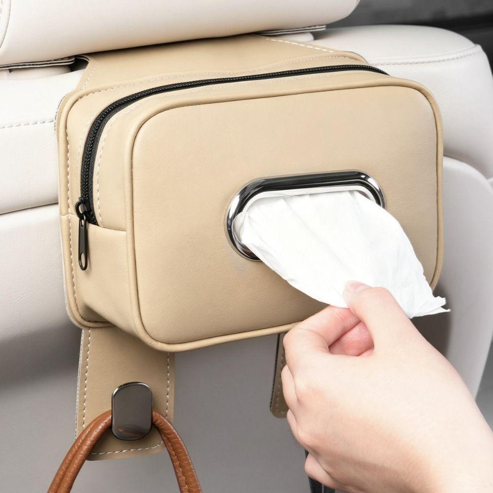 Waterproof Multi-functional Car Seat Back Tissue Box Easy Install Tissue Holder  Car Interior