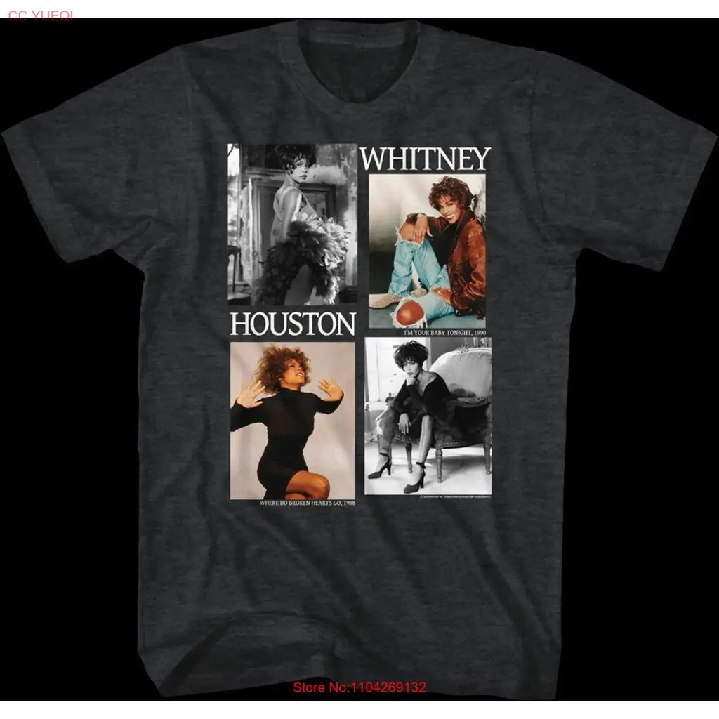 Picture Blocks Whitney Houston T Shirt Vintage Unisex Slightly Breathable Soft Versatile Top For Everyday Wear Fashion