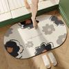 Clearance Home American Retro Diatom Mud Floor Mat Carpet Home Entry Toilet Rub Foot Absorbent Mat Entrance Kitchen