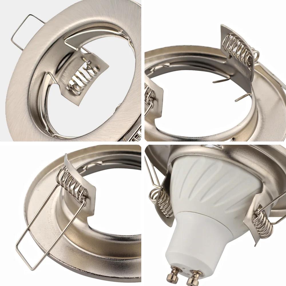 6Pcs LED Recessed Rotating LED Recessed Spotlight Set GU10 Spot Round Recessed Ceiling Spotlight Light Bedroom Kitchen Balcony