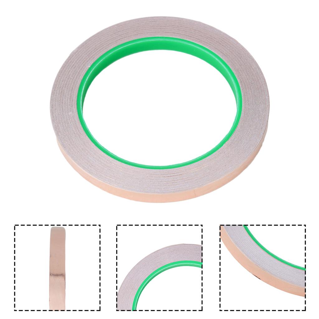 65FT Double Conductive Copper Foil Tape For EMI Shielding Conductive Tape Multipurpose Welding Electrical Repair
