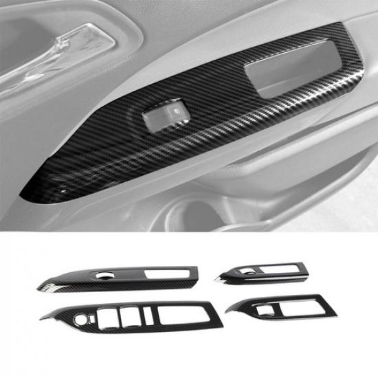 4x Накладка на панель переключателя стеклоподъемника из углеродного волокна для Chevrolet Colorado 2014+