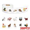 100-500pcs Cartoon Farm Animals Stickers Gift Packaging Lables Stickers Hand Account Sealing Label Reward Sticker Kids Toy