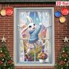 Easter Spring Rabbit & Colored Eggs Hanging Banner for Festive Decoration