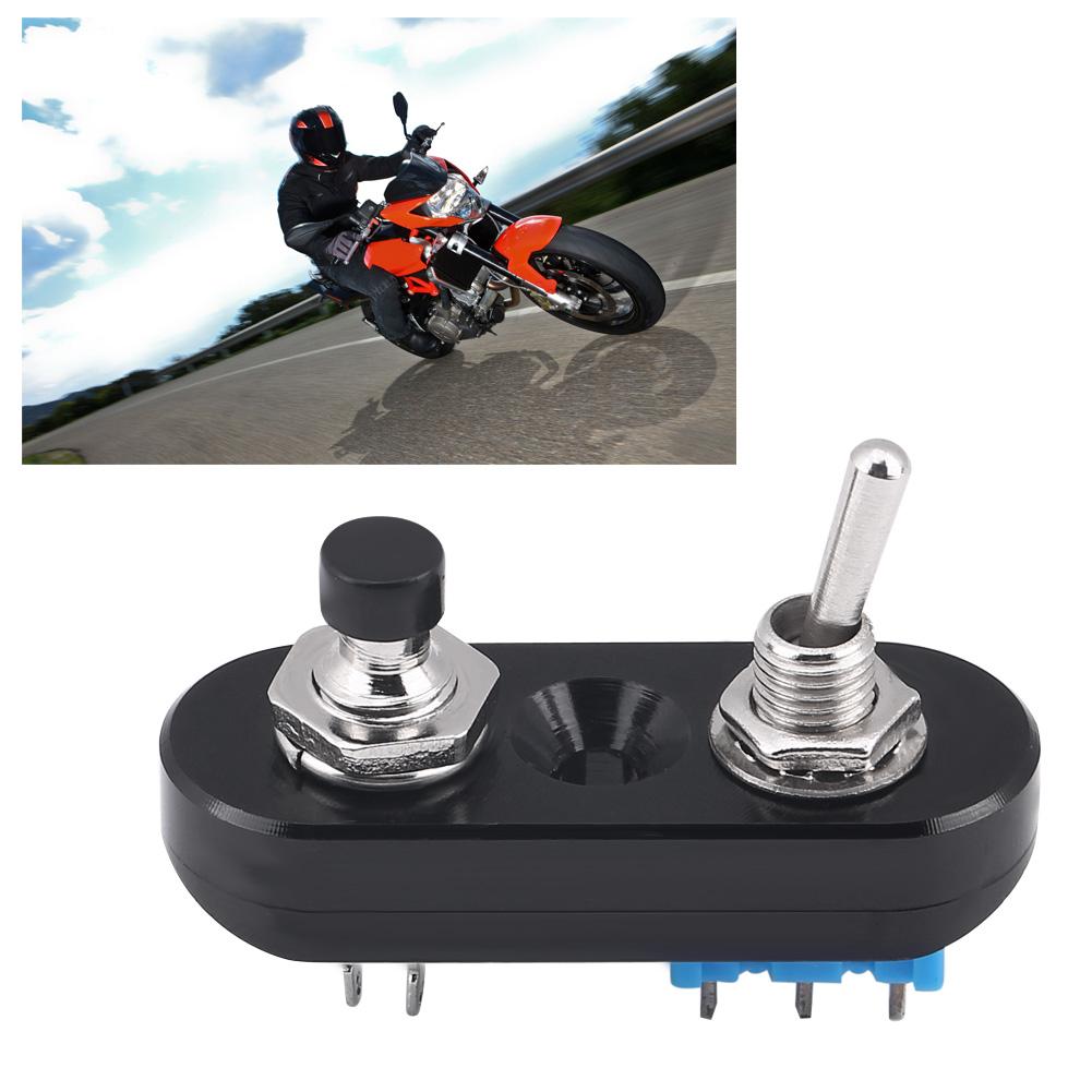 Aluminum Alloy Universal Motorcycle Handle Handlebar Grip Switch Headlight Horn On Off Black