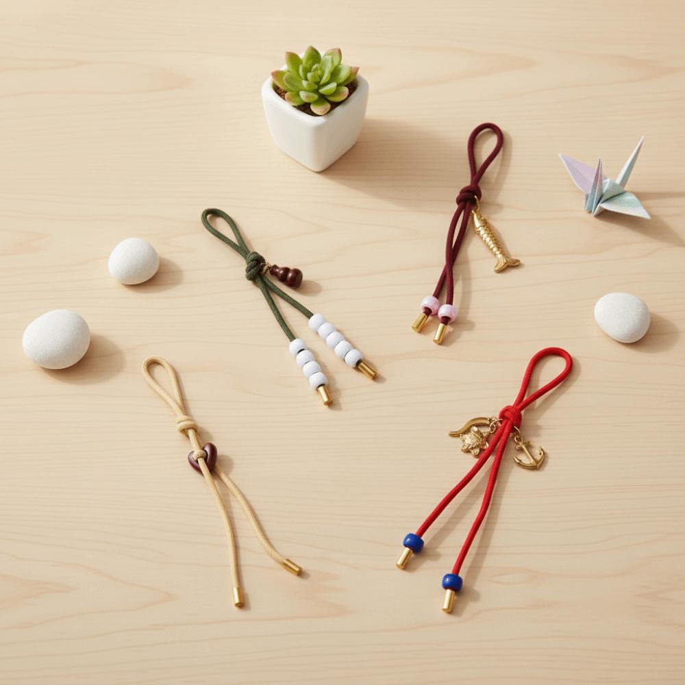 Ladybug Small Fish Key Chain Unique Bag Pendant Minimalist Braided Rope Bag Charm Gift