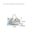 2025 Modern Chinese Cowhide Bento Crossbody & Shoulder Bucket Bag - Silver