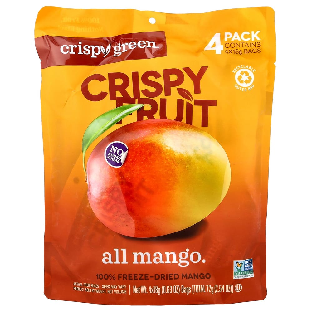iHerb Crispy Fruit Mango, 4-Pack, 18g (0.63oz) Each 72g - 1 ea