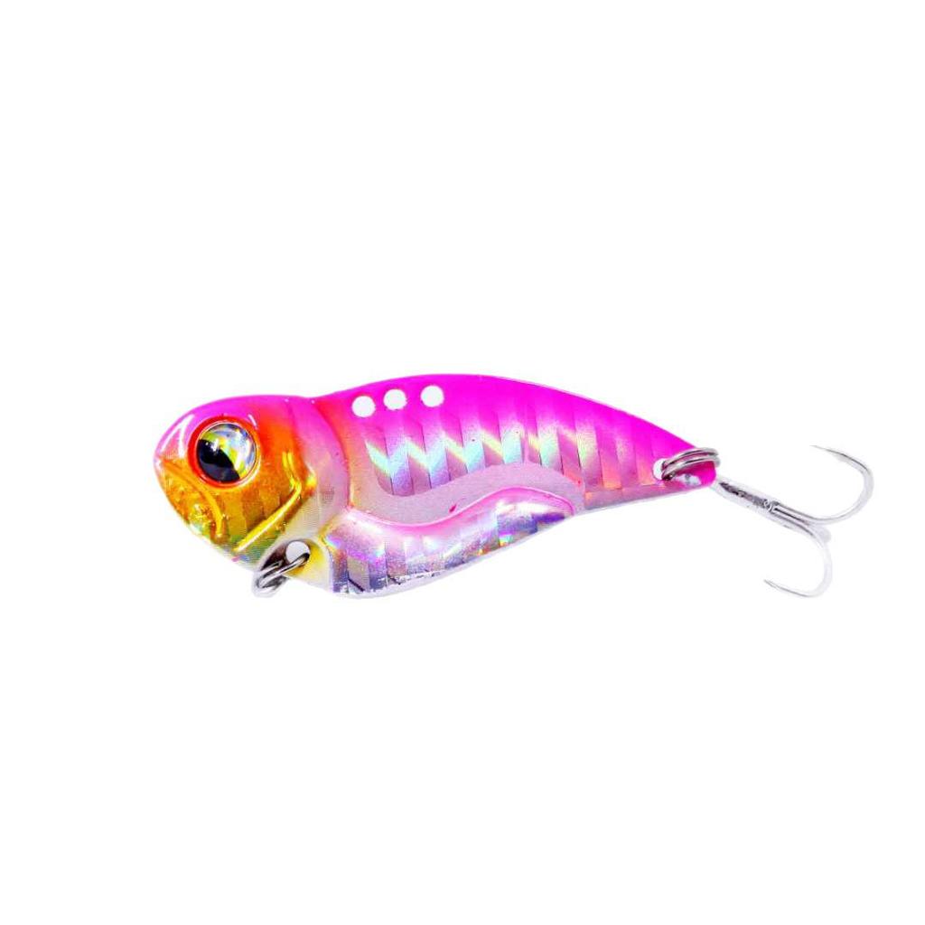 Teasing Metal VIB Minnow Jig with Blood Groove Hook for Bass, Culter, Mackerel Fishing