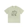 Unisex Cartoon Rabbit Line-Drawing T-Shirt - Pure Cotton, Short Sleeve, Loose Fit