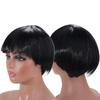 Synthetic Short Mushroom Wig Music Costume Men Brown Cosplay Wig 60's Bowl Cut Wigs  Nightclub Bar
