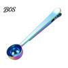 Integrated Spoon And Sealing Clip 2 in 1 Bag Clip, Stainless Steel Measuring Clamp Scoop, Multifunctional Powder Sealer for Milk Coffee, Airtight