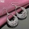925 Sterling Silver Charm Butterfly Hollow Drop Earrings Charm Fashion Jewelry