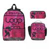 3Pcs Ed Sheeran Loop Tour 2026 Merch Backpack Set for Children Pen Bags Bookbag Sets with Lunch Box For School Students Daypack