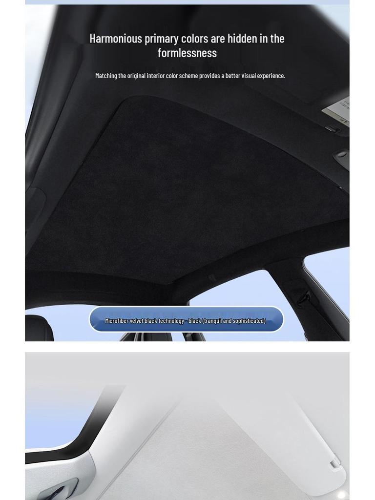 IM L6/L7/LS6 Suede Velvet Electrostatic Car Sunroof Full Coverage Sunshade Curtain