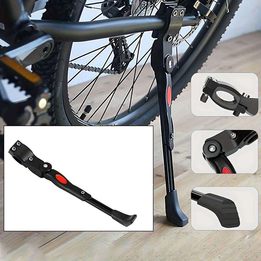 Adjustable Aluminum Alloy Bicycle Kickstand for 24-27 Inch Bikes Strong Durable Bike Stand