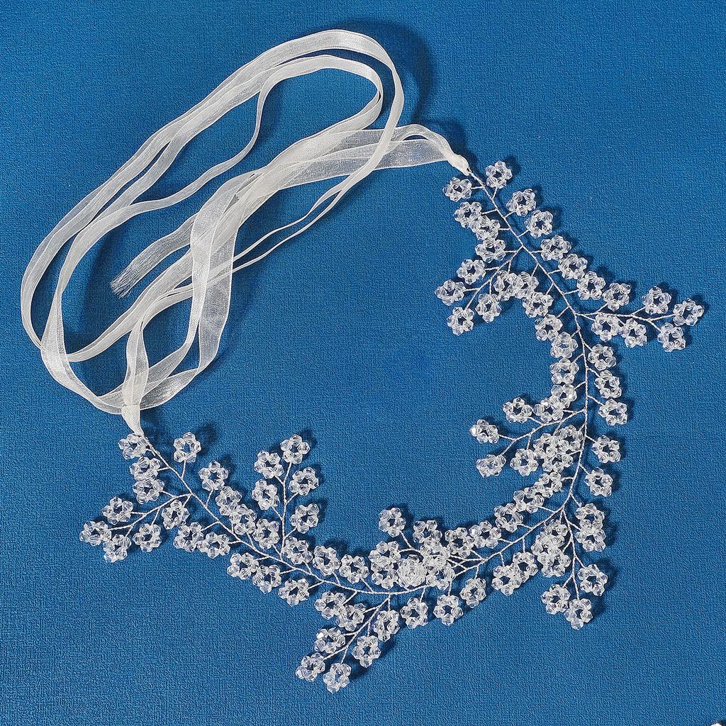 Pearls Headbands for Women Girls Bride Wedding Hairbands White Flower Tiaras and Crowns Korean Fashion Headdress Hair Jewelry