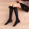 Spring/Summer Japanese Lace Bow Over Knee Stockings Women's Lolita College Knee Calf White Stockings