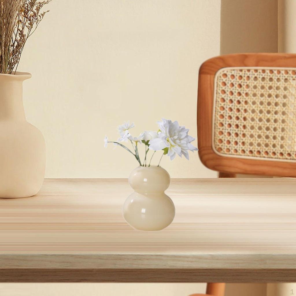Gourd Shaped Flower Vase Decorative Birthday Gifts Floral Arrangement Tabletop Decoration for