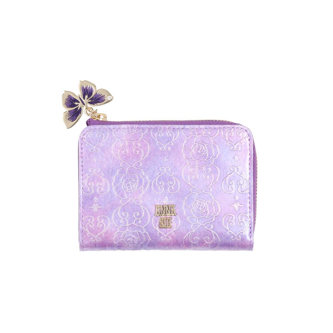 

ANNA SUI Rose Heart Multi-Case [New Color] Coin Purse, Card Slots, Women s, 317981, Lavender (New)