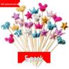 Large Glittery Leather Birthday Cake Topper Set: Heart, Star, Five-Pointed Star, and Crown