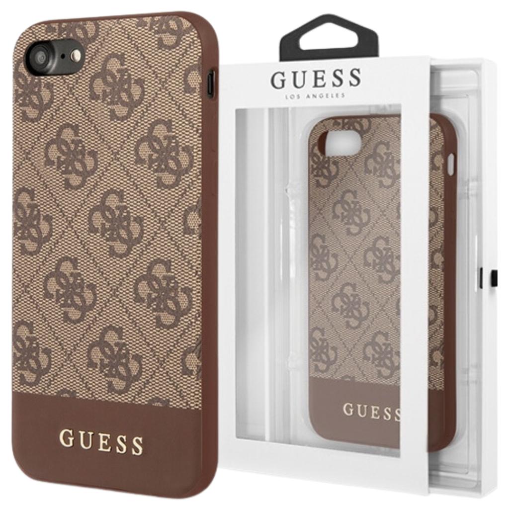 Guess Guhci8G4Glbr Iphone 7/8/Se 2020/ Se 2022 Brązowy/Brown Hard Case 4G Stripe Collection