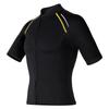 Mens Short Sleeve Neoprene Top 1.5mm Front Zip Wetsuit Shirt for Swimming Diving Surfing Snorkeling Water Sports