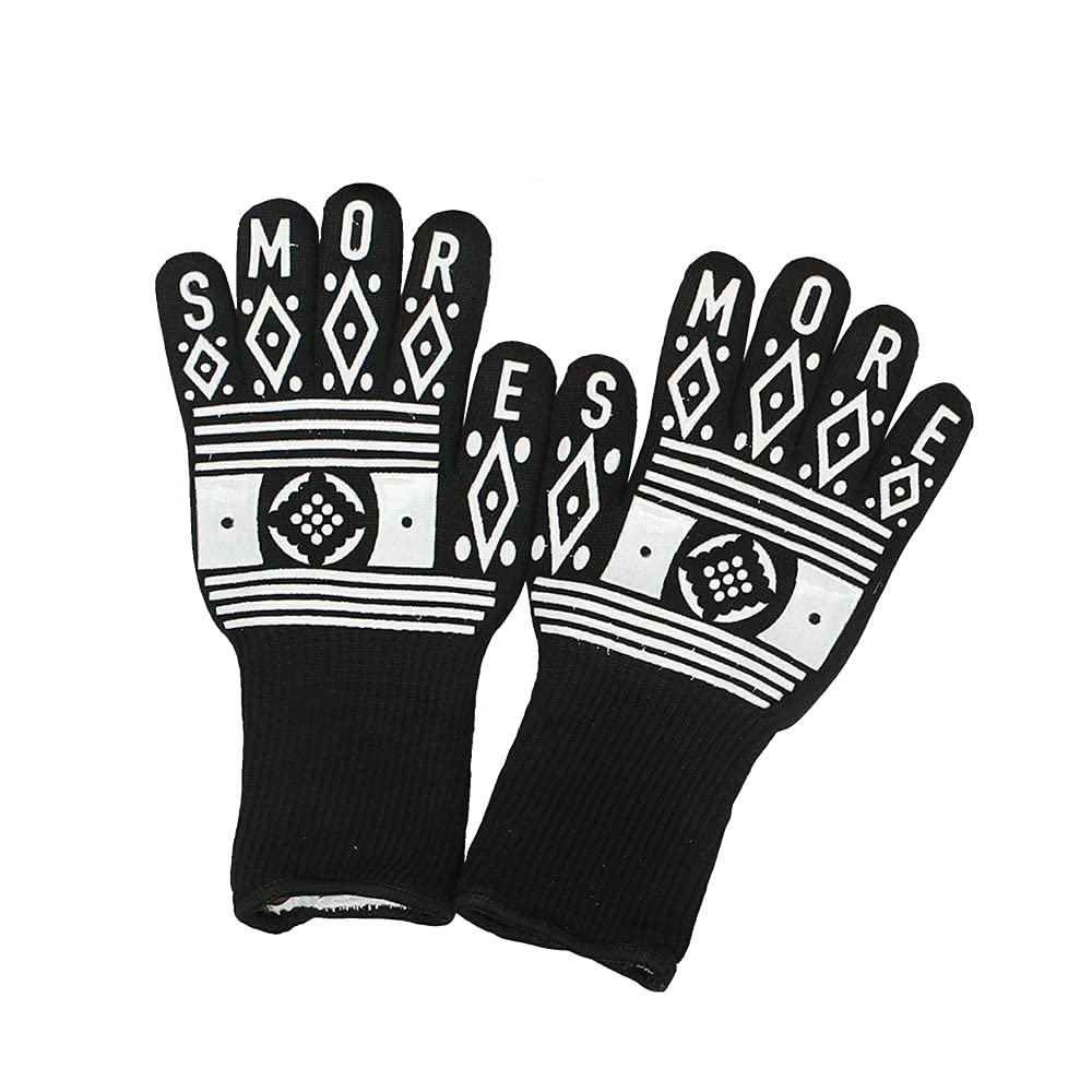 

Fireproof up to Barbecue Kitchen Oven Camping Silicone S more Hecha-ra Gloves, Gloves, Reversible, Five-Finger Gloves, Heat-Resistant Gloves, белый