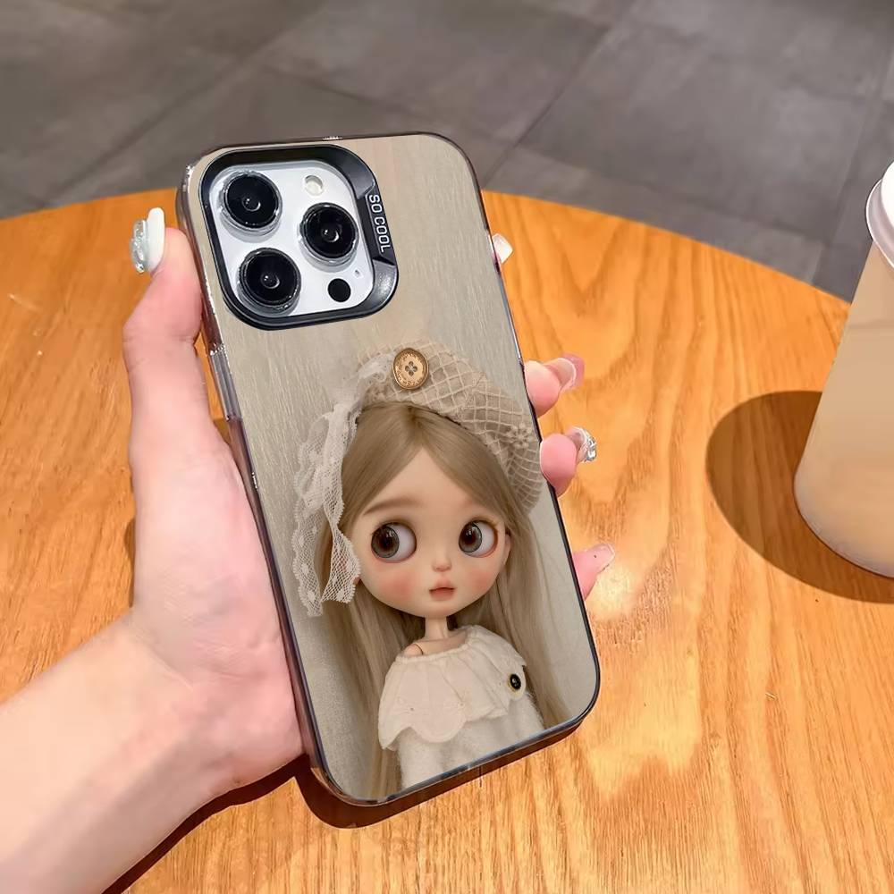 Adorable D-Doll B-BlytheS Phone Case For iPhone17,16,15,14,13,12,11,Pro,MAX White Matte Shockproof Cover