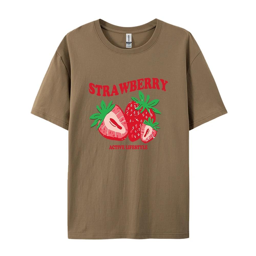 Print Mens T-Shirt Summer Breathable Casual T Shirts Trendy Crewneck New Tee Top Loose All-Match Man Streetwear