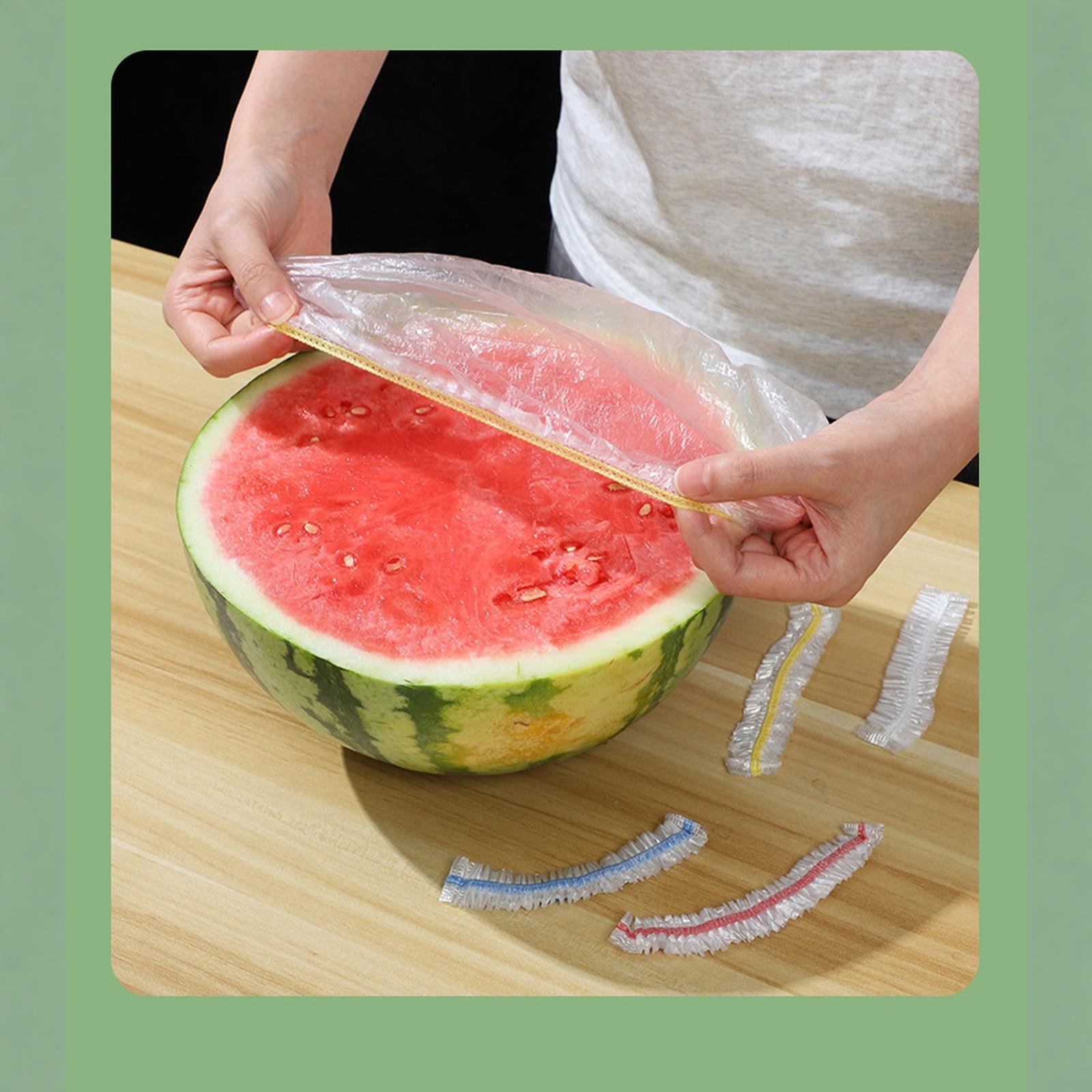 Disposable PE Plastic Food Bowl Covers, Elastic Stretch Wrap for Leftovers one size