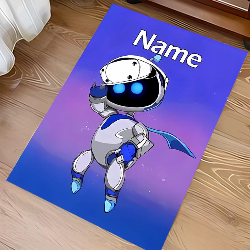 Custom personalization Astro Bot Print Area Rug - Soft, Washable Non-Slip Indoor Mat,Living Room,Home&Office Decorative Rug