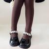 Stylish Children's Knee High Socks Soft and Breathable Above Knee Stockings Solid Non Slip Thickened Bottom Warm Socks