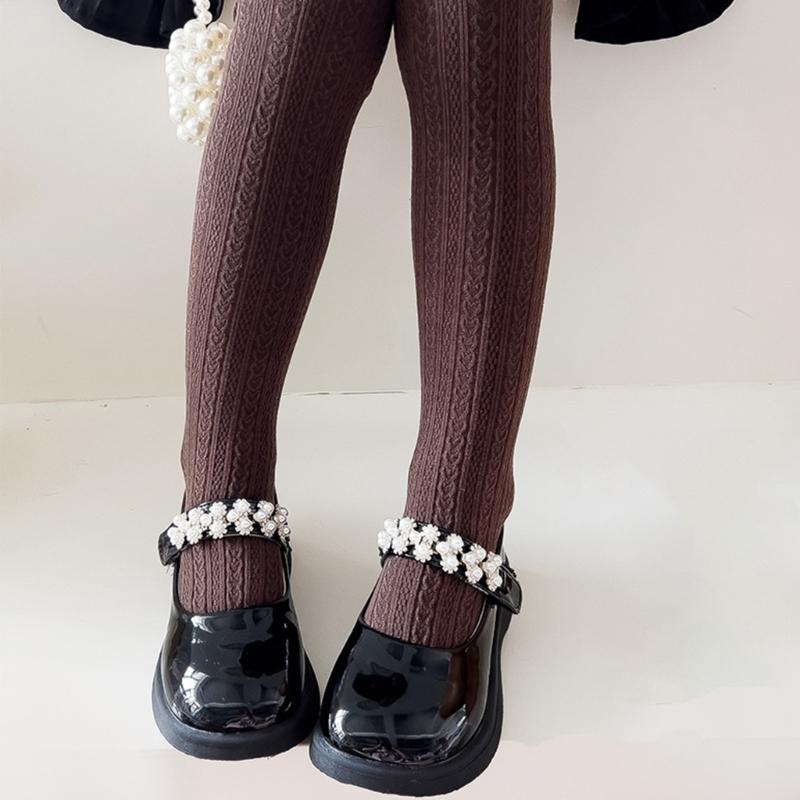 Stylish Children's Knee High Socks Soft and Breathable Above Knee Stockings Solid Non Slip Thickened Bottom Warm Socks