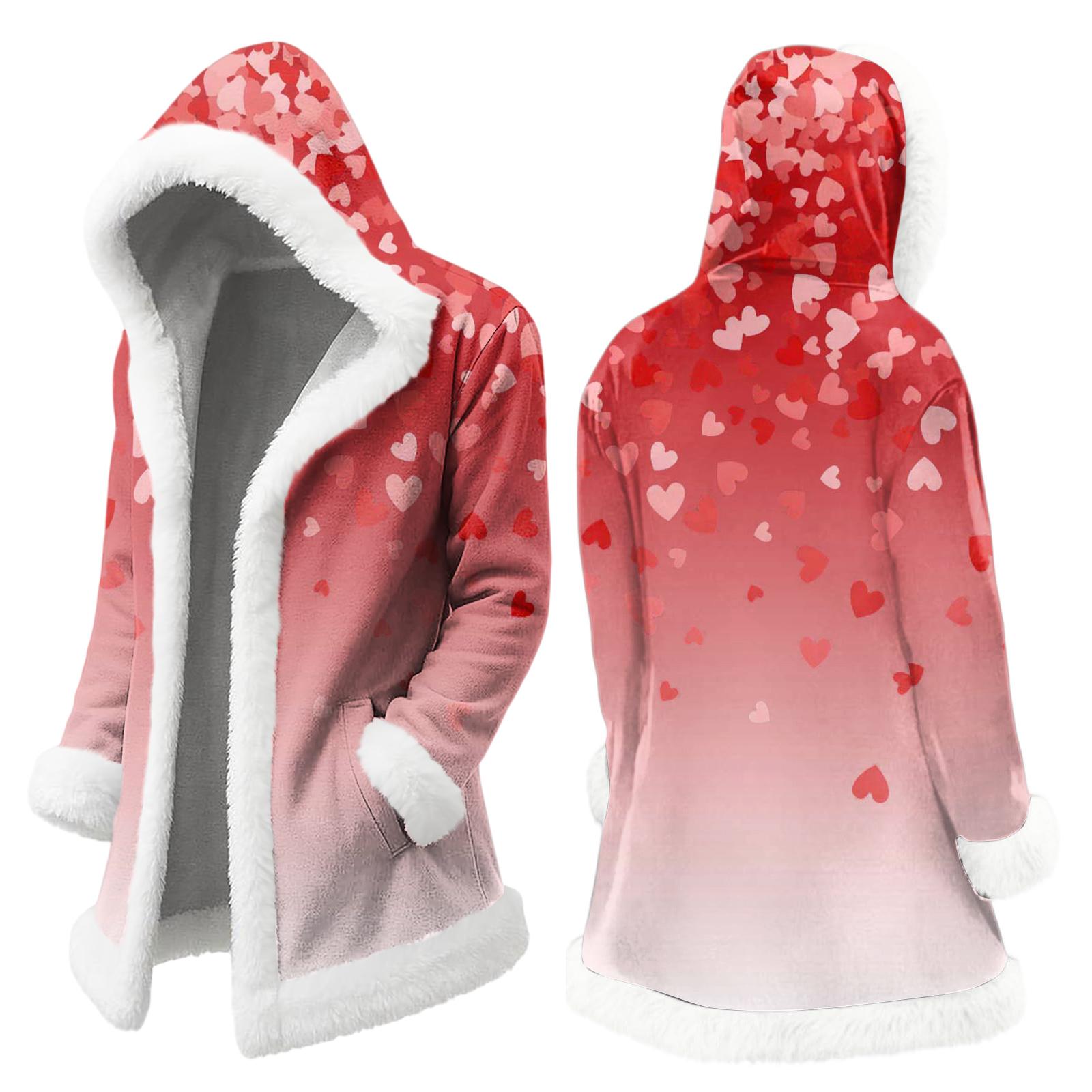 

Unisex Hooded Cardigan With Pockets, Warm Outerwear XL арбуз красный