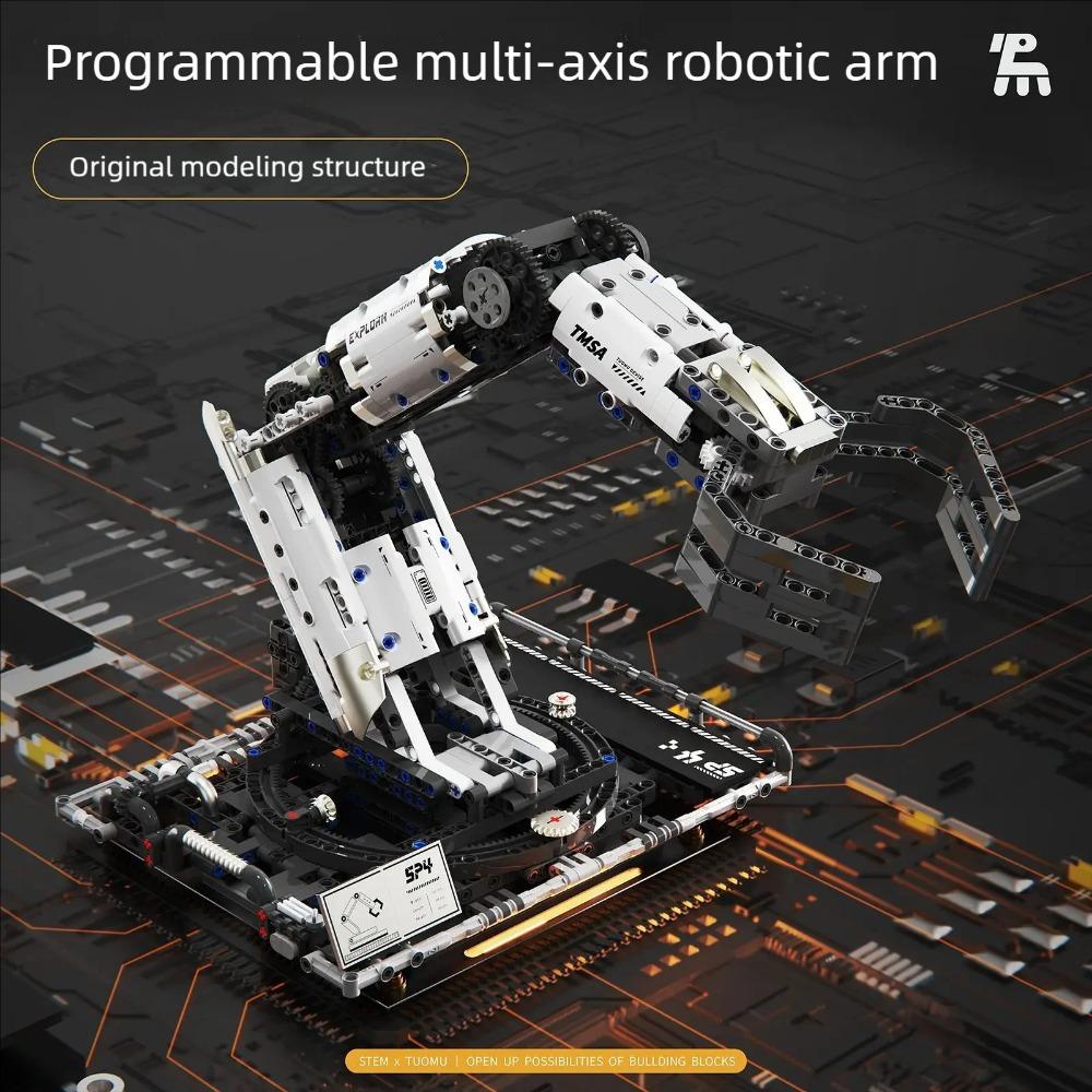 Original Multi-Axis Robotic Arm Building Blocks, Programmable via Smartphone, Remote Control, for Interactive STEM Learning