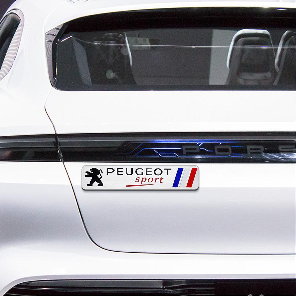 Car Styling 3D Metal Car Fender Trunk Sticker Center Cover For Peugeot 807 4008 308 3008 107 106 5008 508 2008 208 301 407 1008