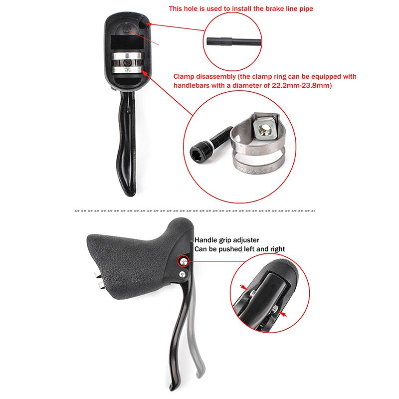 Road Bike Brake Lever Brake Handle Road Bike Bicycle Brake Set Brake Lever Replacement Accessories