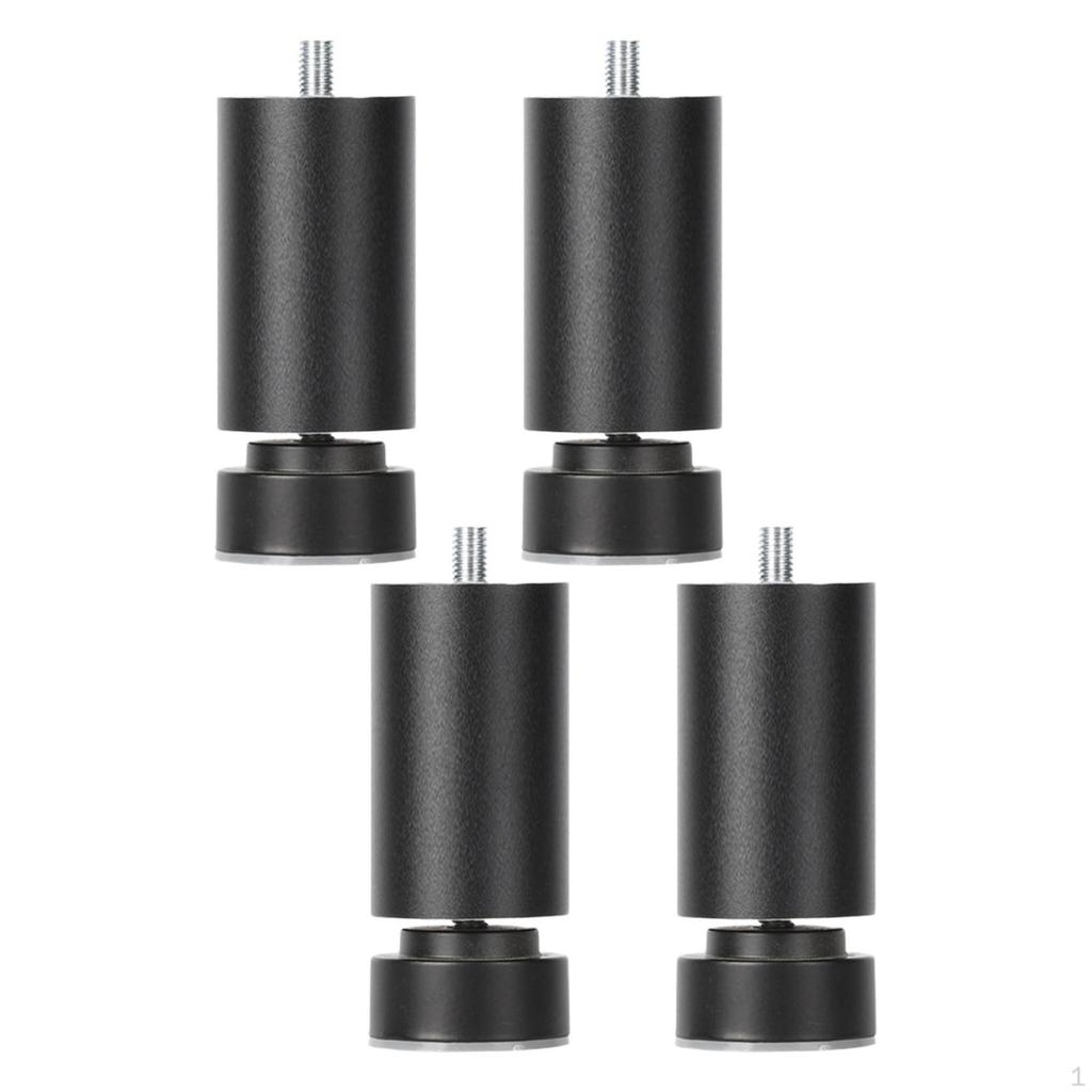 4 Stück Gewinde Bettgestellbeine, Tischfüße, Verstellbare Hochbelastbare Sofa Metallmöbelbeine