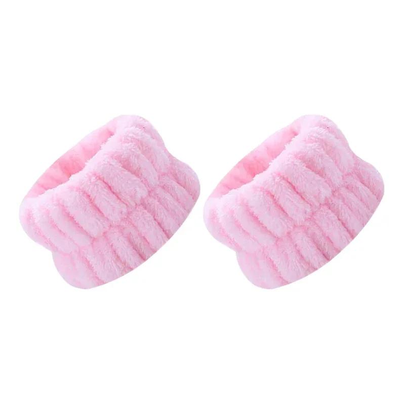 Face Wash Wristband Fleece Skincare Band Wrist Cuffs for Makeup Shower Girls Headbands Wrist Washband Oversleeves