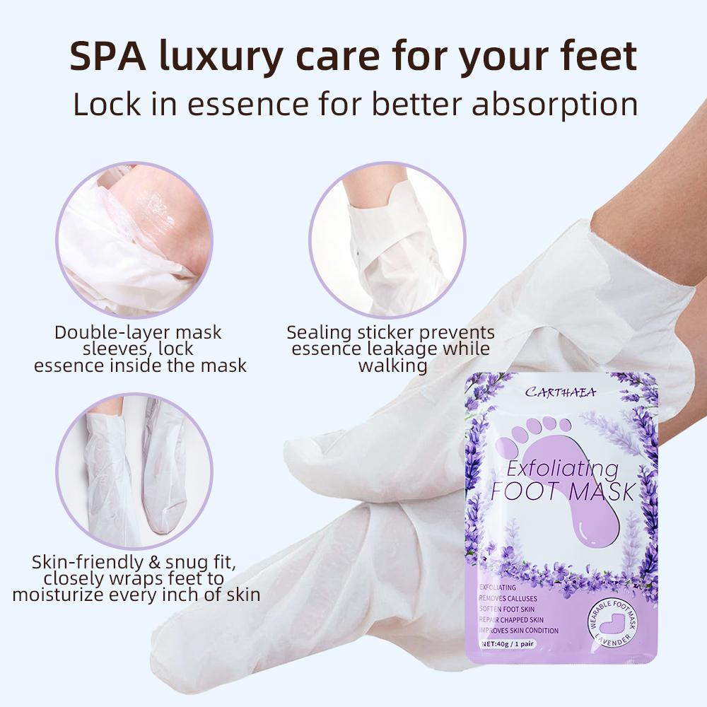 Lavender Nicotinamide Goat Milk Moisturizing Foot Mask Socks Spa Nourishing Repair Dry Rough Feet Foot Care Mask