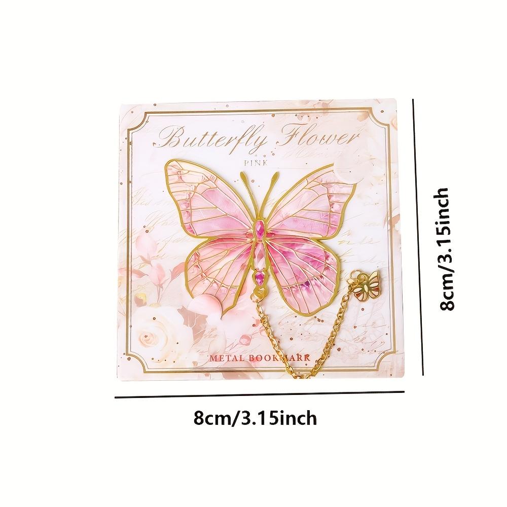 One Piece of Stylish Metal Bookmarks Featuring A Vintage Butterfly Design, Complete with A Chain and An Elegant Tassel Pendant