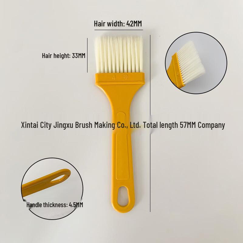 Oeny Yellow Plastic Handle Flat Brush