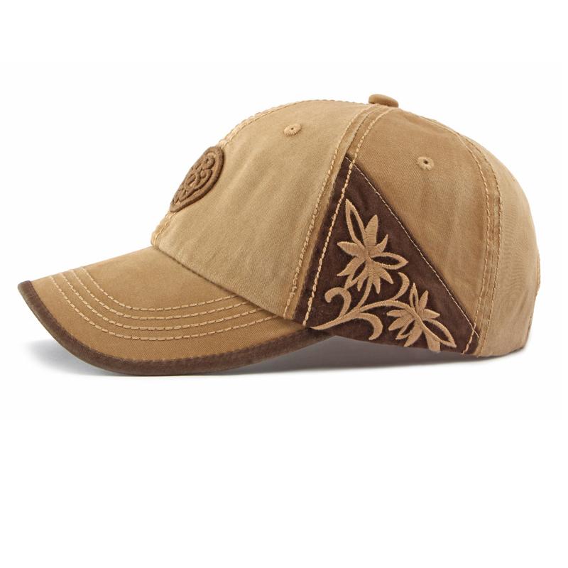 Stitching Embroidered Baseball Cap Men Women Vintage Totem Cap Outdoor Sunshade Cotton Cap