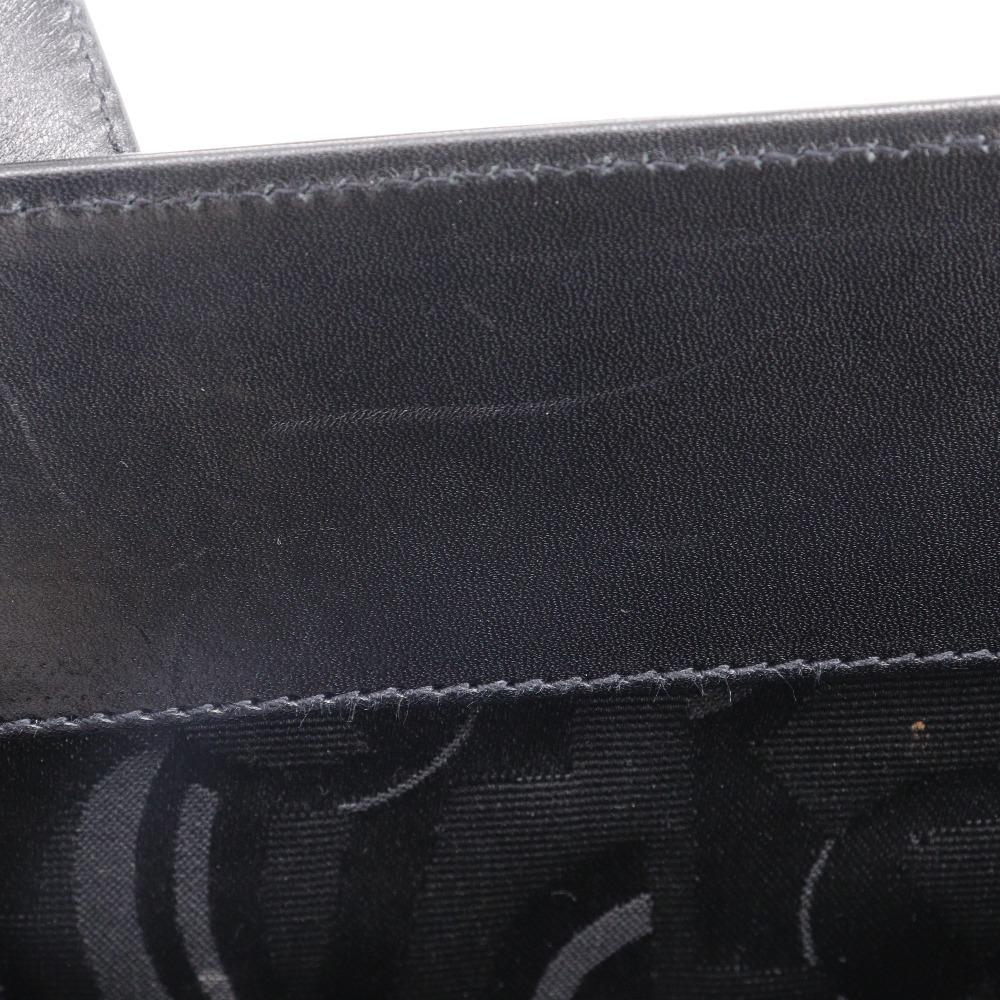 Salvatore Ferragamo Vara Ribbon Handbag BA214178 2WAYShoulder Black Calfskin Women Used