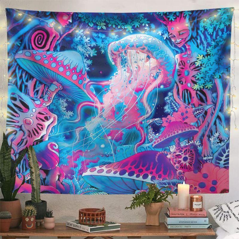 Chakra Meditation Wandteppich psychedelisch Mysteriös Spiritueller Stil Wandbehang Schlafzimmer Wohnheim Yoga Raum Dekoration