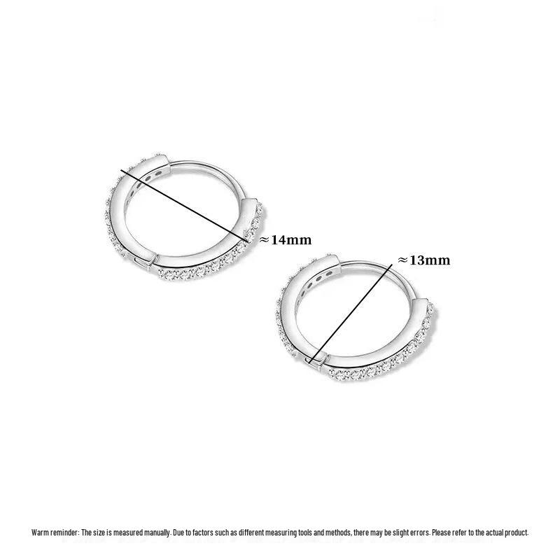 Korean Trendy Hoop Earrings: Elegant Rhinestone Studs for Autumn/Winter